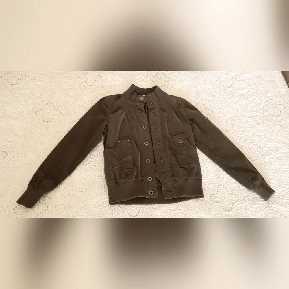 Army Green Bomber-style Jacket
